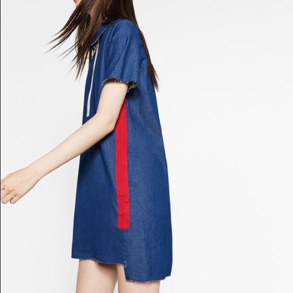 zara trafaluc denim dress